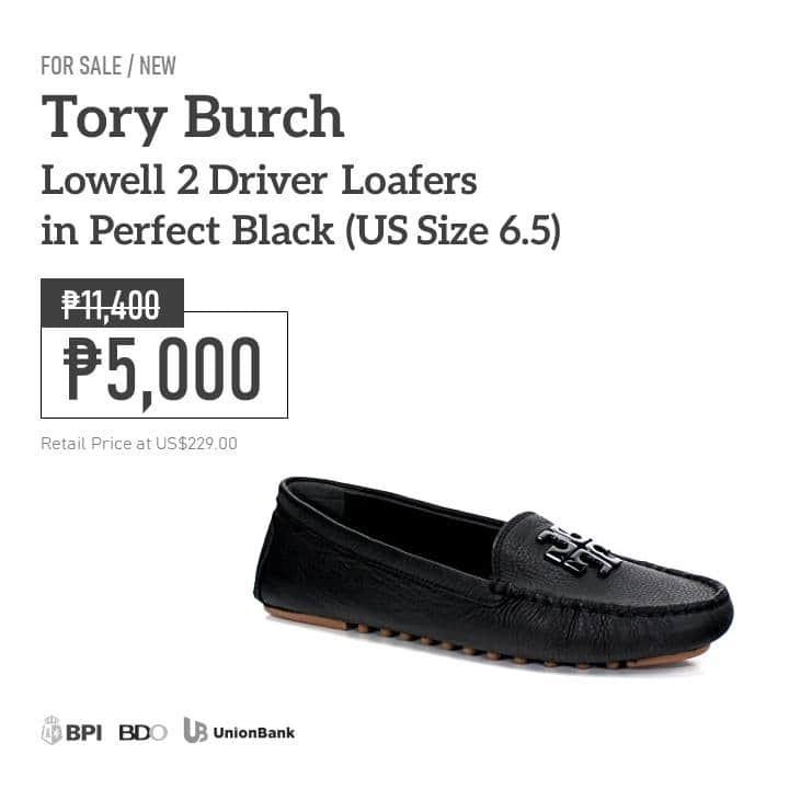 Tory Burch Lowell 2 Driver Loafers Perfect Black