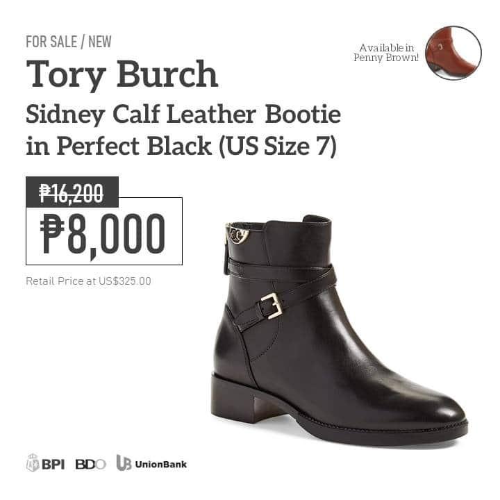 Tory Burch Sidney Calf Leather Bootie (Perfect Black), Women's Fashion,  Footwear, Boots on Carousell