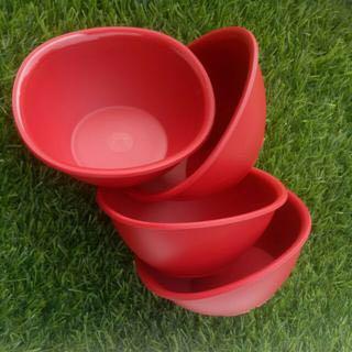 Tupperware Legacy Bowls (4) 200ml - Cherry, Furniture & Home Living,  Kitchenware & Tableware, Pitchers & Dispensers on Carousell