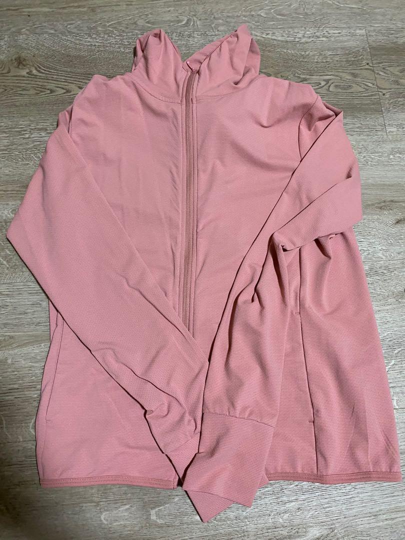 Uniqlo airism uv cut mesh long sleeve hoodie top