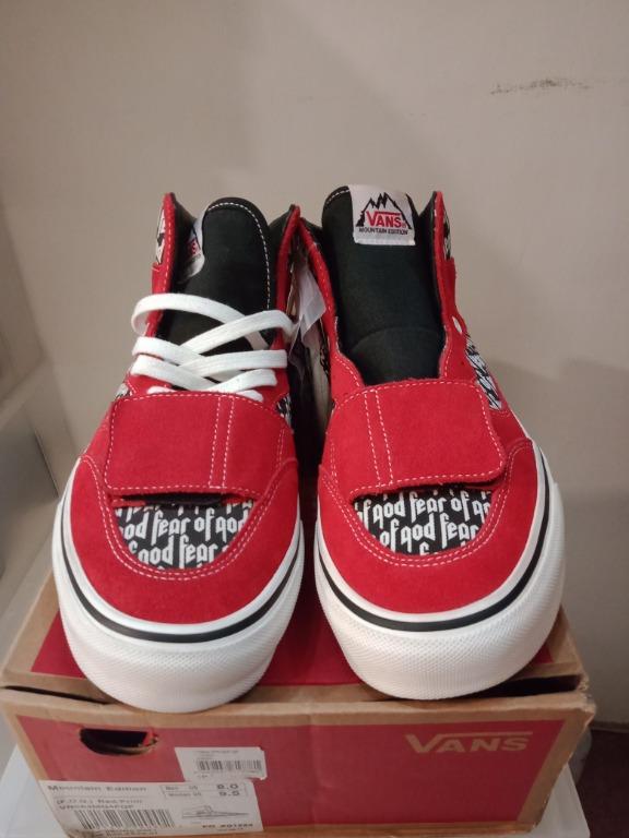 vans mountain edition fear of god red