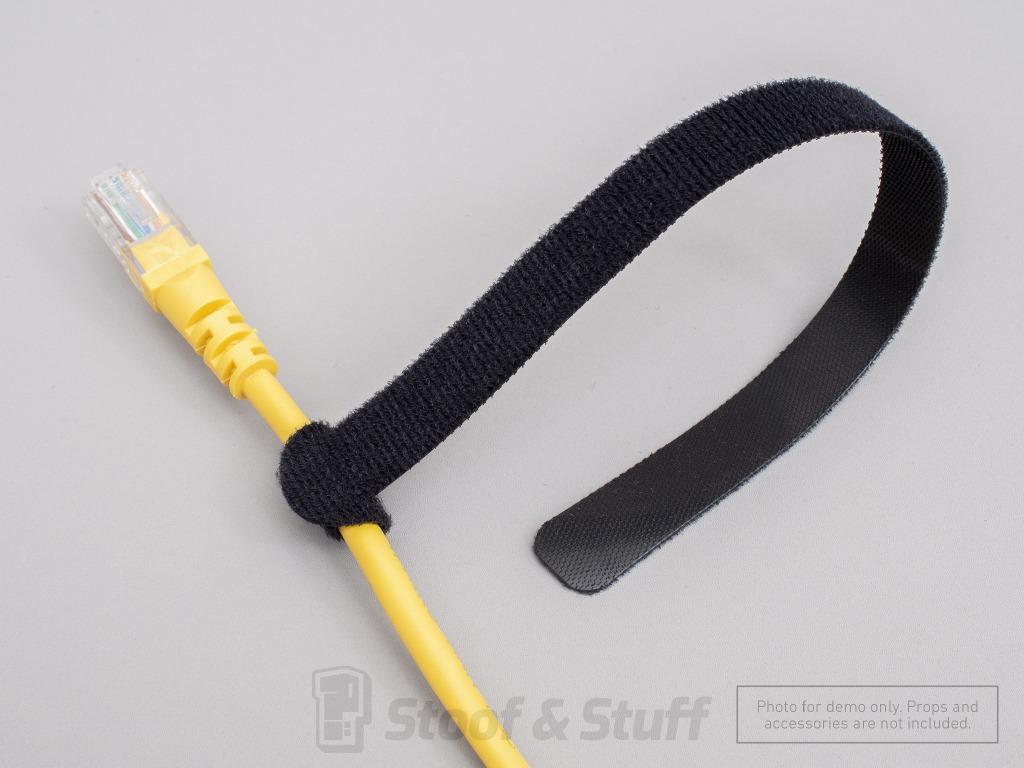 Velcro Straps (Round Head, 250mm, 10Pack) [Cable Tie, Cable Management