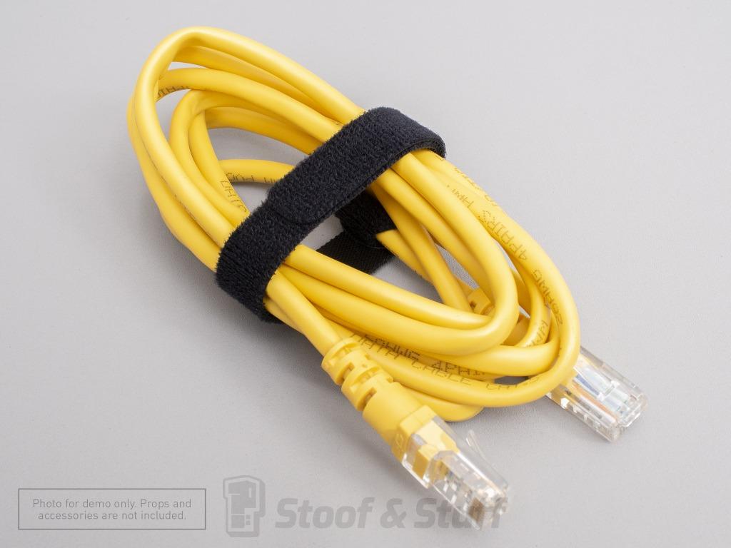 Velcro Straps (Round Head, 250mm, 10Pack) [Cable Tie, Cable Management