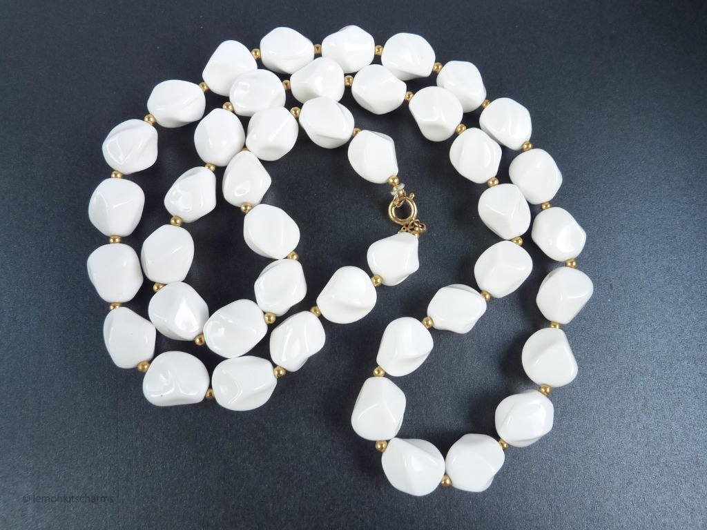 Vintage white outlet bead necklace