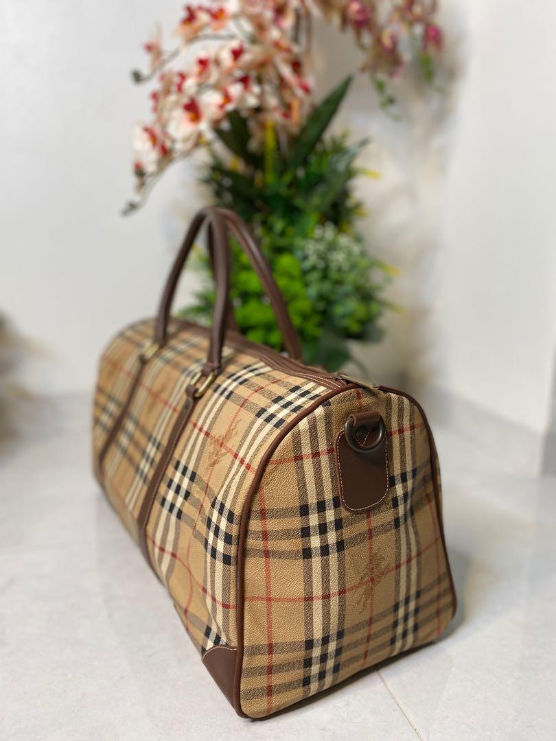 Vintage best sale burberry luggage