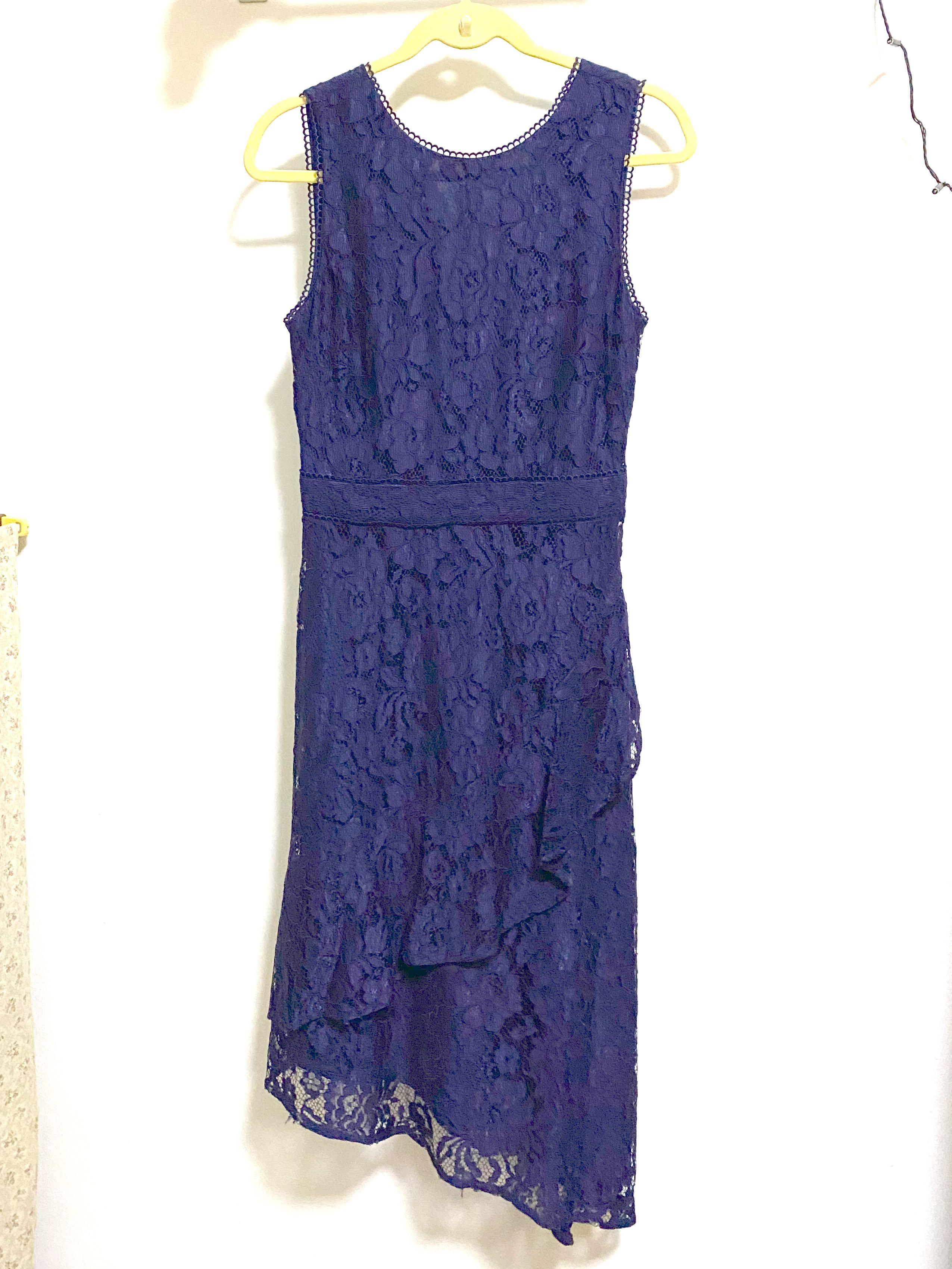 warehouse blue lace dress