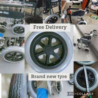 Wheelchair Tire, Tyre Grey Colour 12 inch X 2 piecs