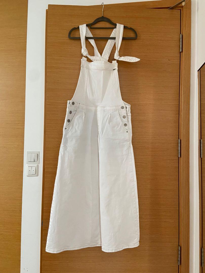 White denim dungarees Women s Fashion Dresses Sets Jumpsuits