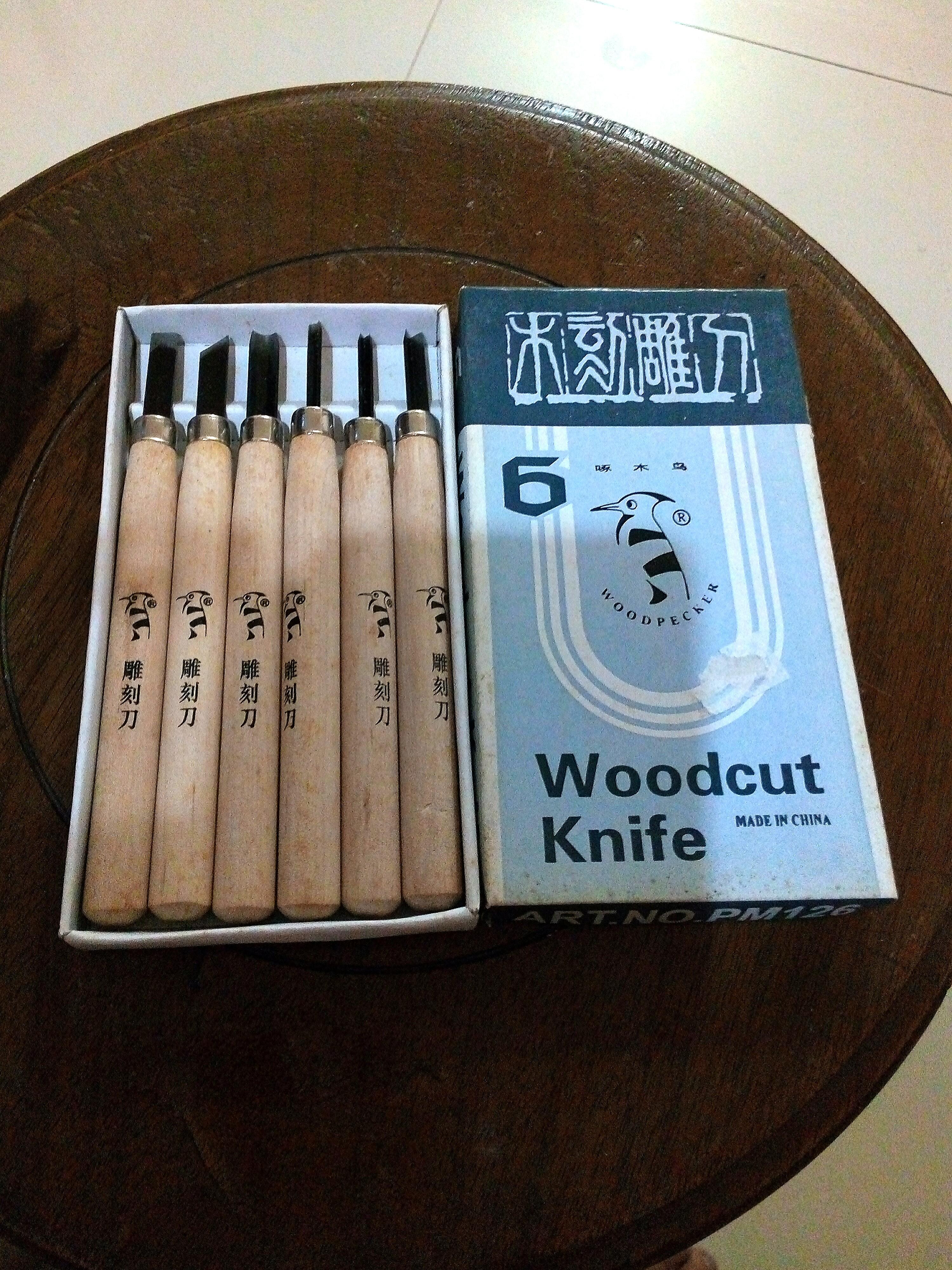 Woodpecker woodcut knife PM126 6 knifes