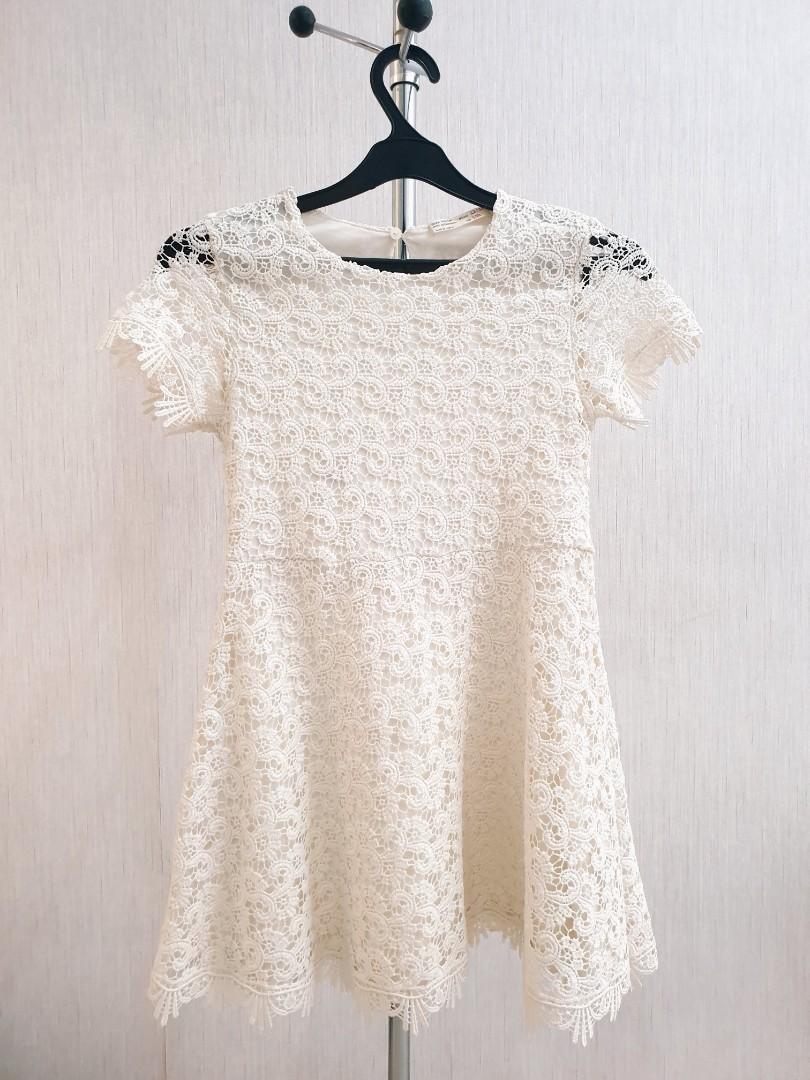 zara kids white dress