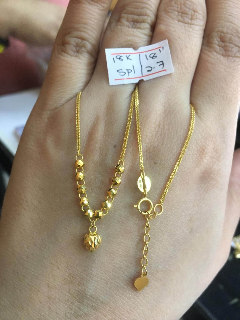18K Saudi Gold Center Necklace SPL 