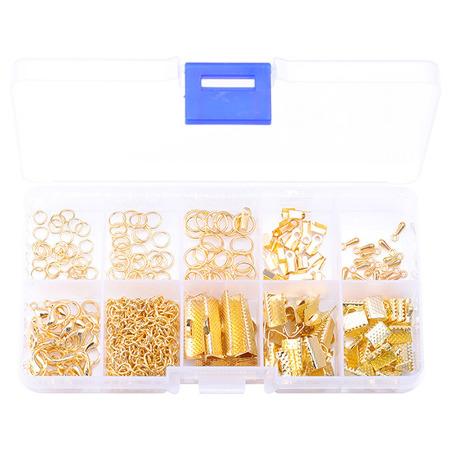 DIY 200Pcs Set Craft Starter Kit Clasp Jewelry Accessory Beads