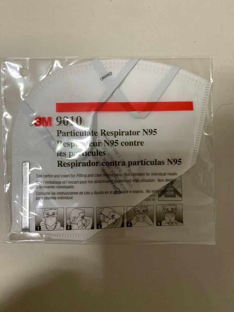 3M 9010 Particulate Respirator N95, Health & Nutrition, Face Masks ...
