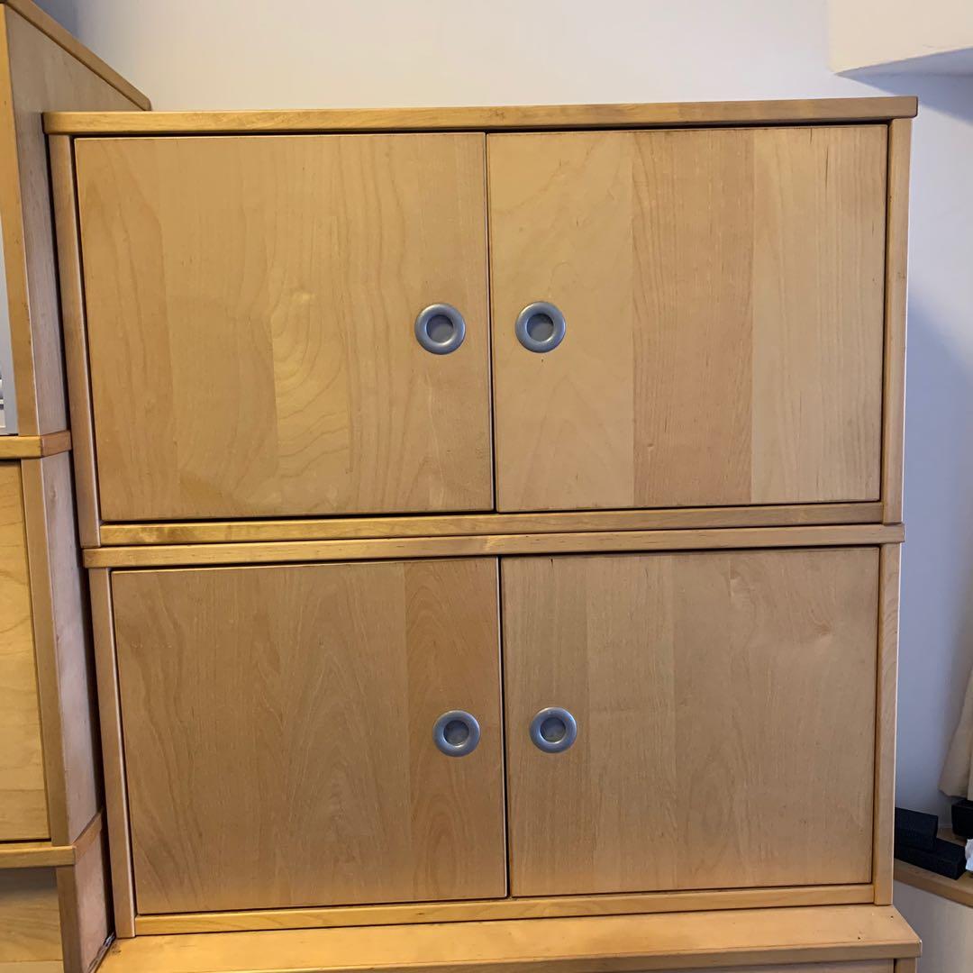 3x Ikea Office Cabinet Beechwood Furniture Shelves Drawers On Carousell