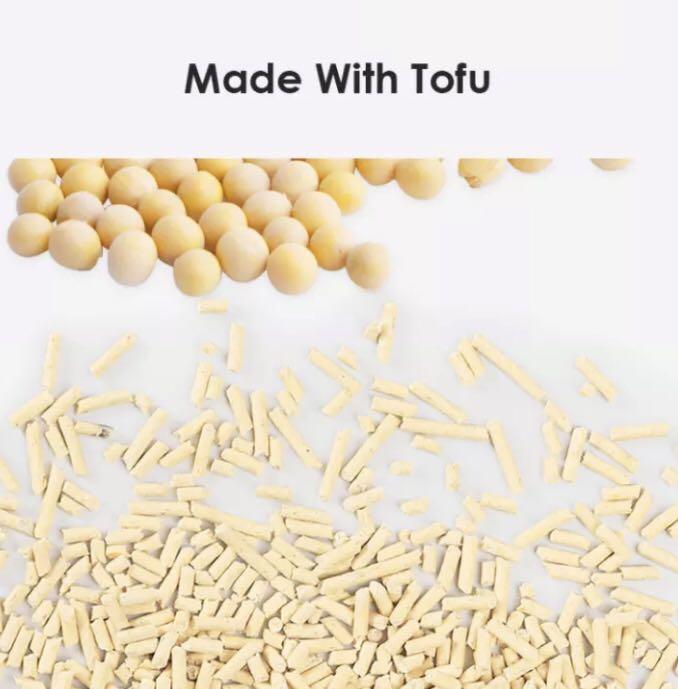 6L Cat Litter Edible Tofu Material Sand Clumping Toilet Flush Easy