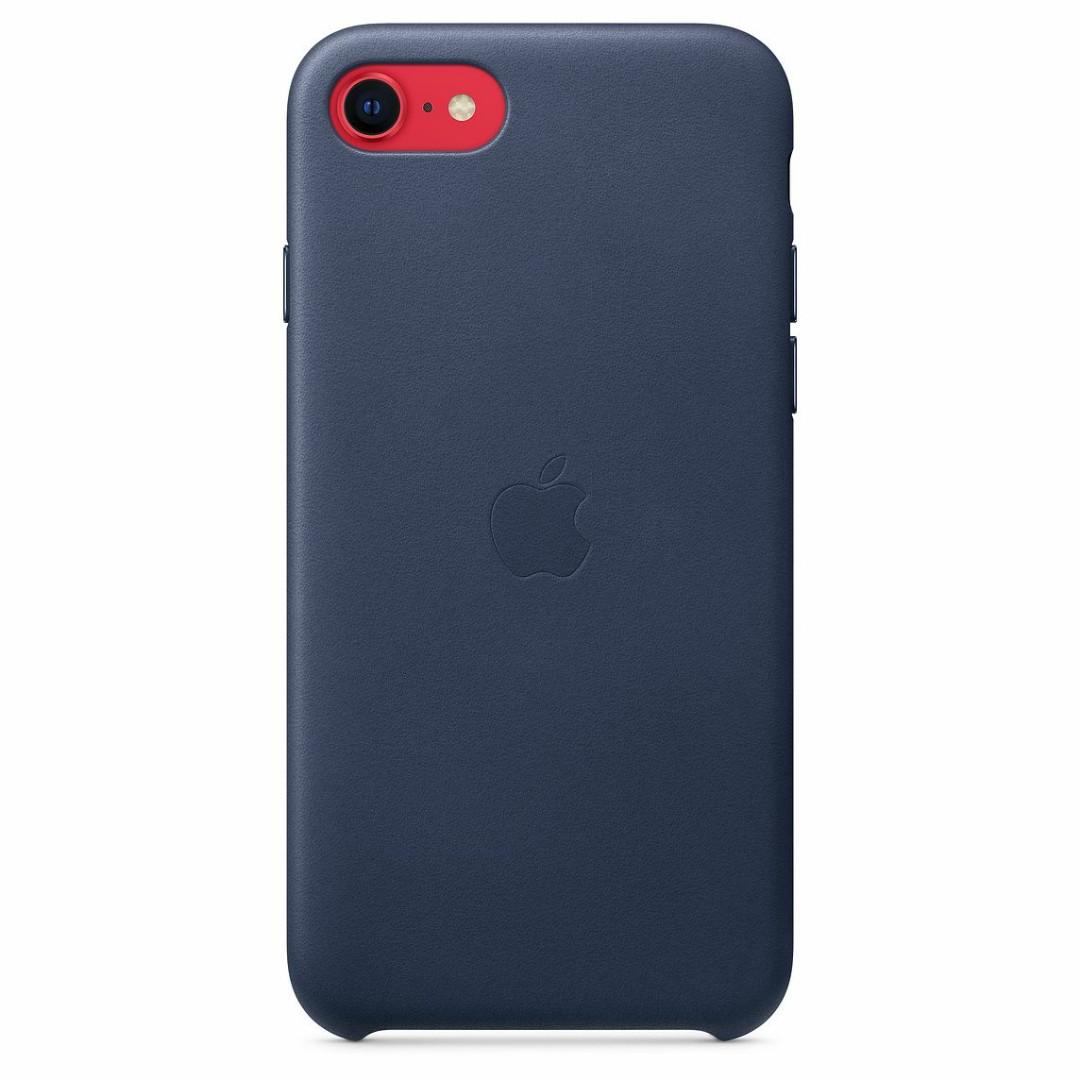 原裝全新apple Leather Case For Iphone Se 2nd Generation Iphone 8 7 皮革護殼保護套藍色皮套 電子產品 其他 Carousell