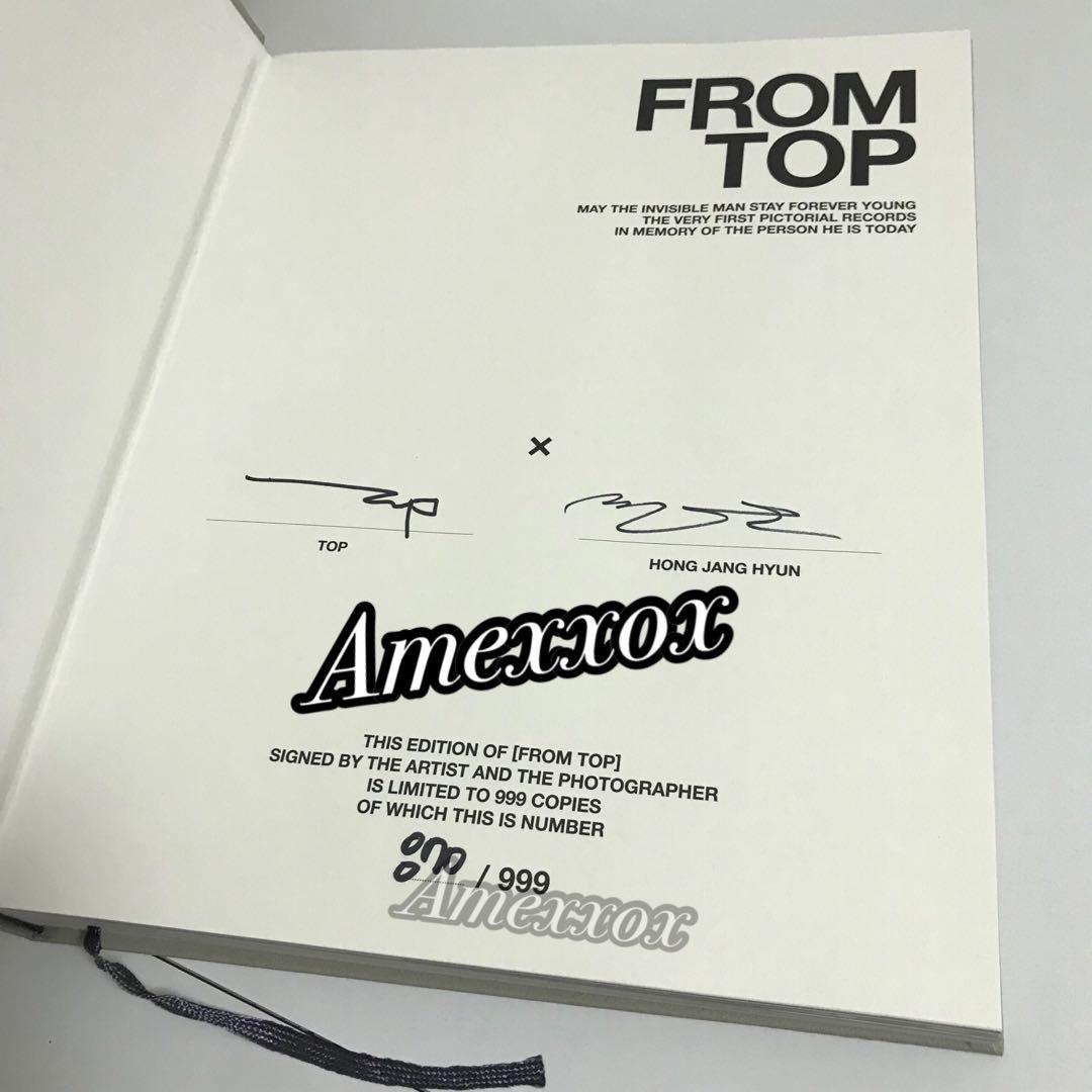 絕版親筆簽名bigbang From T.O.P 全球限量999本寫真集from top, 興趣及