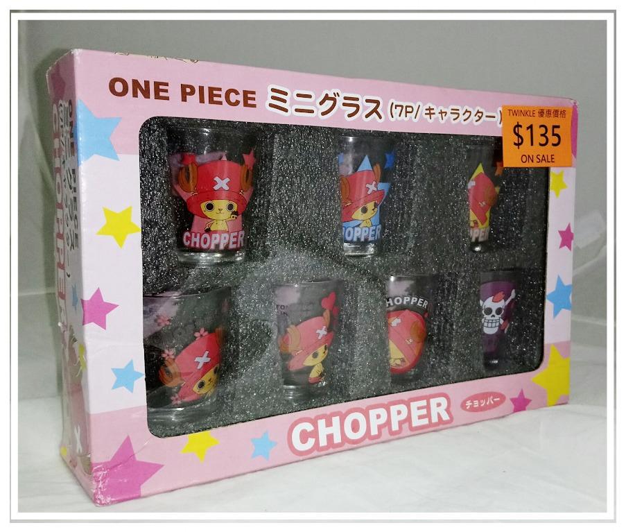 絕版貨 海賊王 Chopper One Piece Shot Glass Set 一盒七隻玻璃杯仔 4.5cm x 6cm高 (盒