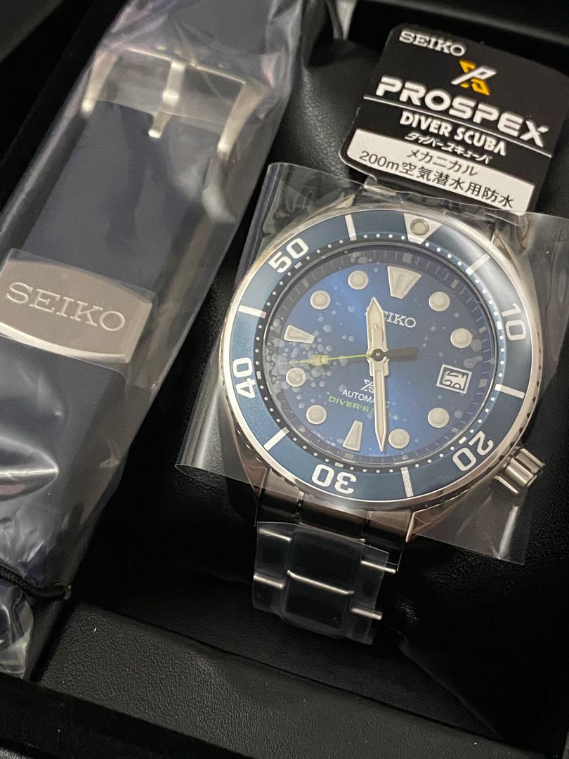 日版Seiko Prospex SBDC113 籃面限量版細MM sumo 1000隻限定, 名牌, 手錶- Carousell