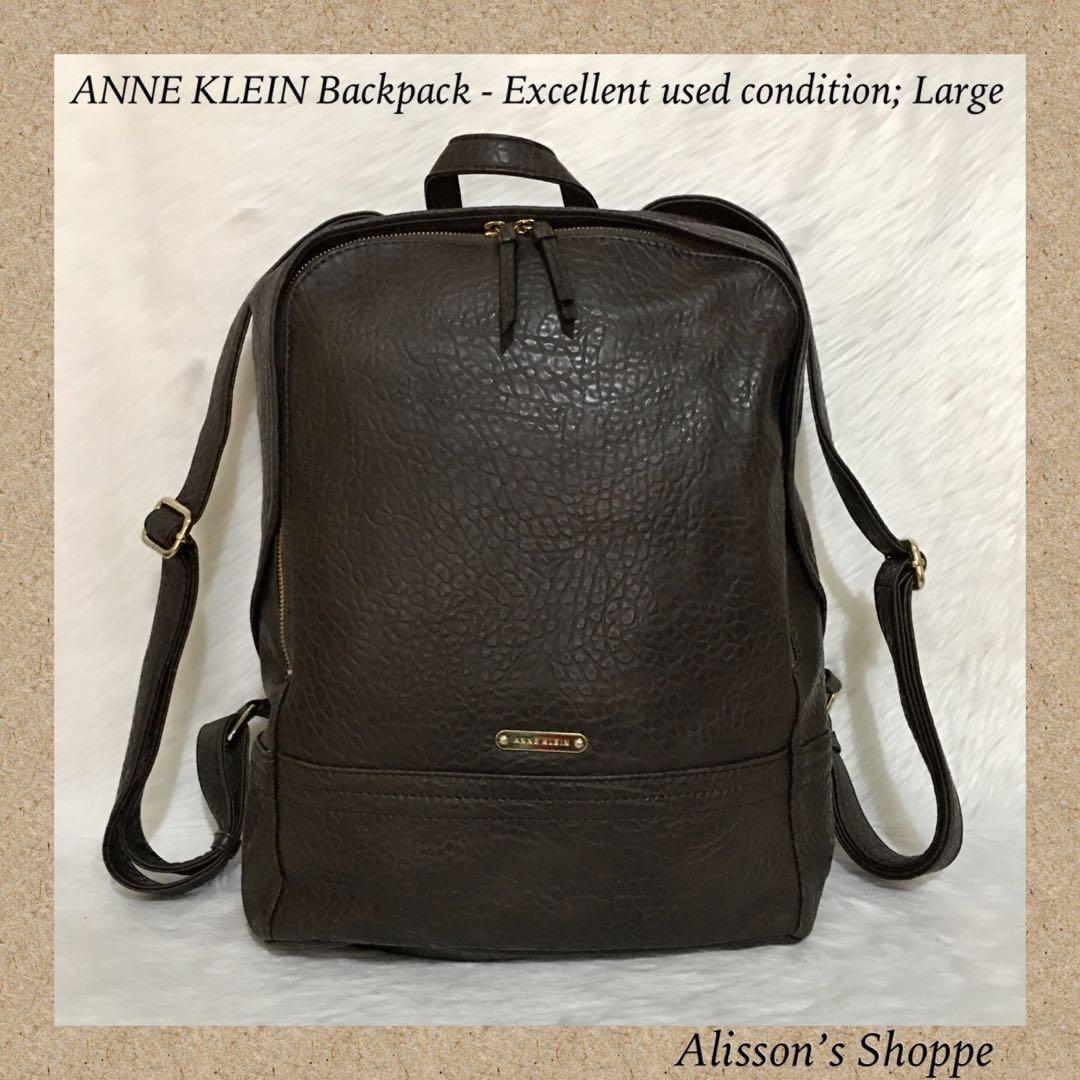 Anne klein shop leather backpack