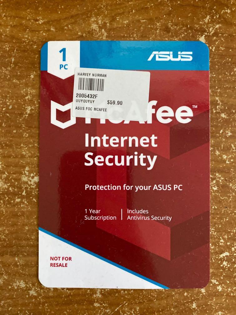 Asus Mcafee Internet Security Electronics Computer Parts Accessories On Carousell