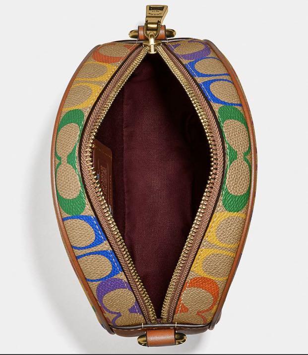 Coach signature rainbow outlet circle crossbody bag