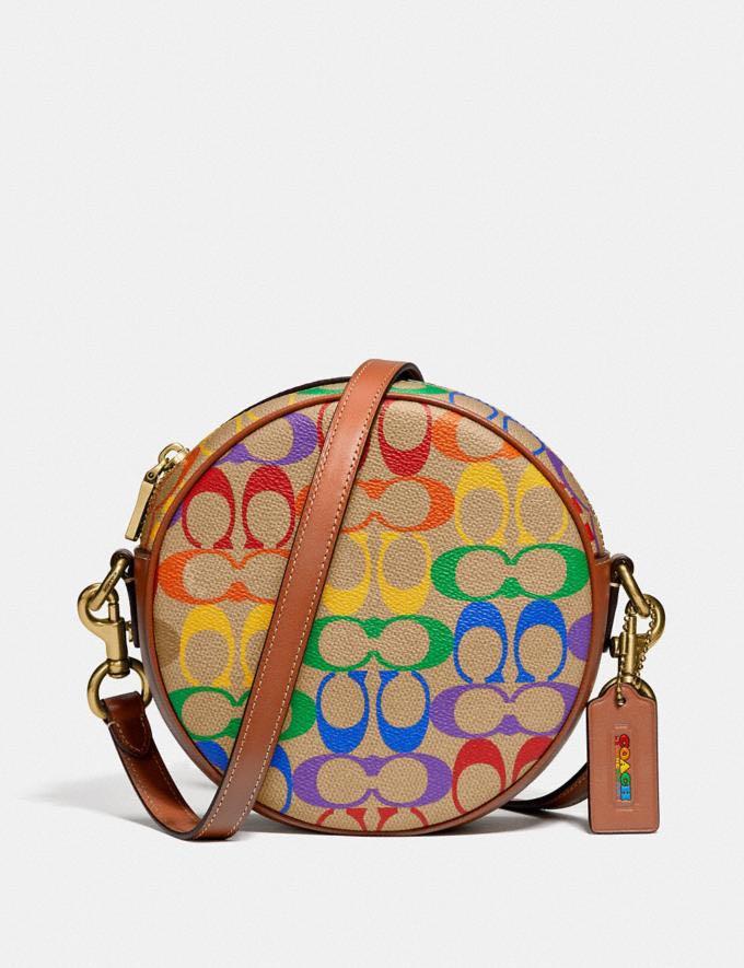 coach signature rainbow circle crossbody bag