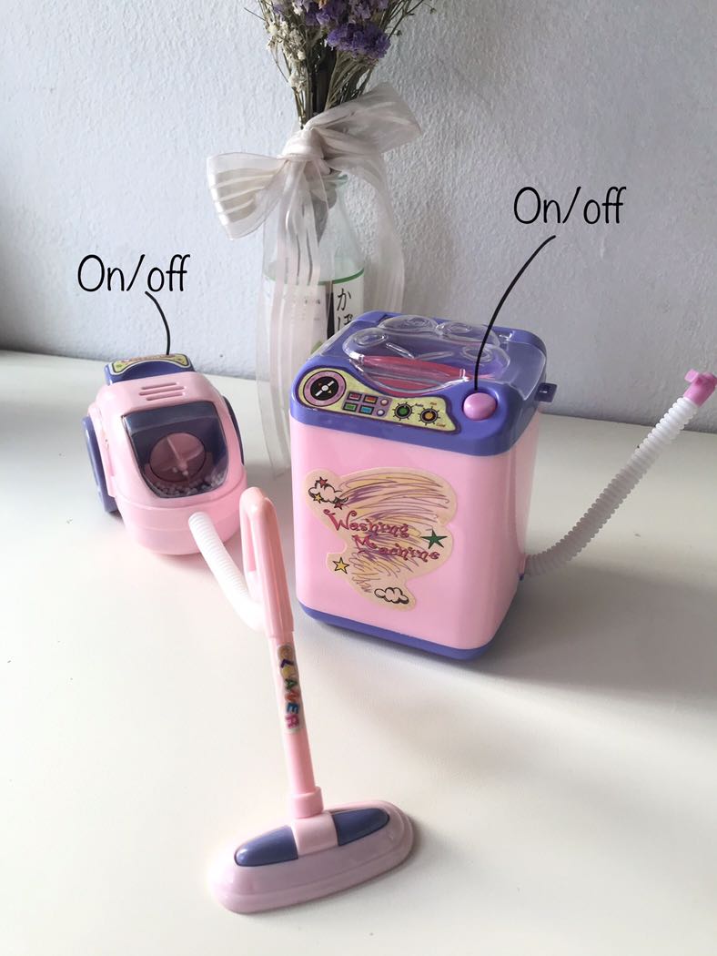 Barbie size vacuum cleaner & washing machine set, Hobbies & Toys, Toys