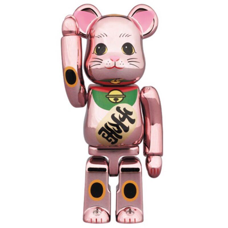 Be Rbrick Bearbrick 招財貓桃金粉紅金100 400 Set 玩具 遊戲類 玩具 Carousell