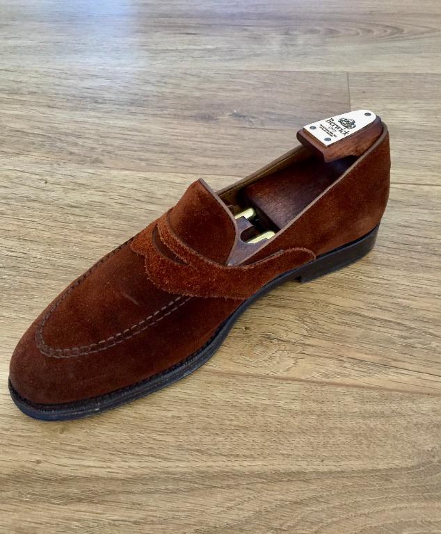 Berwick 1707 Suede Fullstrap Penny Loafer UK 7, 男裝, 鞋, 西裝鞋