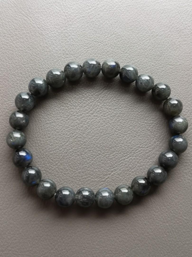 Black Labradorite Bracelet Women S Fashion Jewellery Bracelets On Carousell