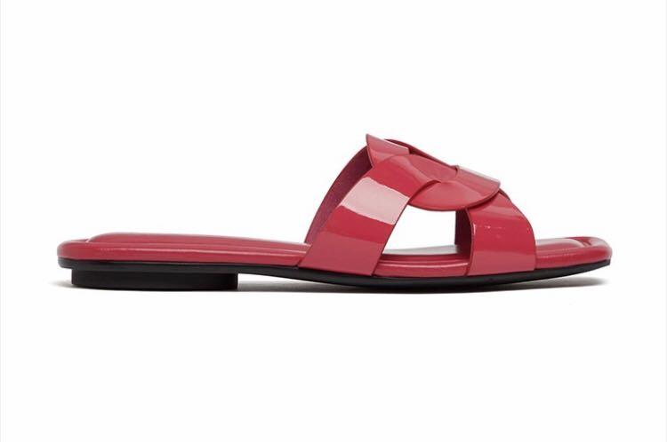 Price reduced BN Pedder Red patent pink Cameron slide sandals