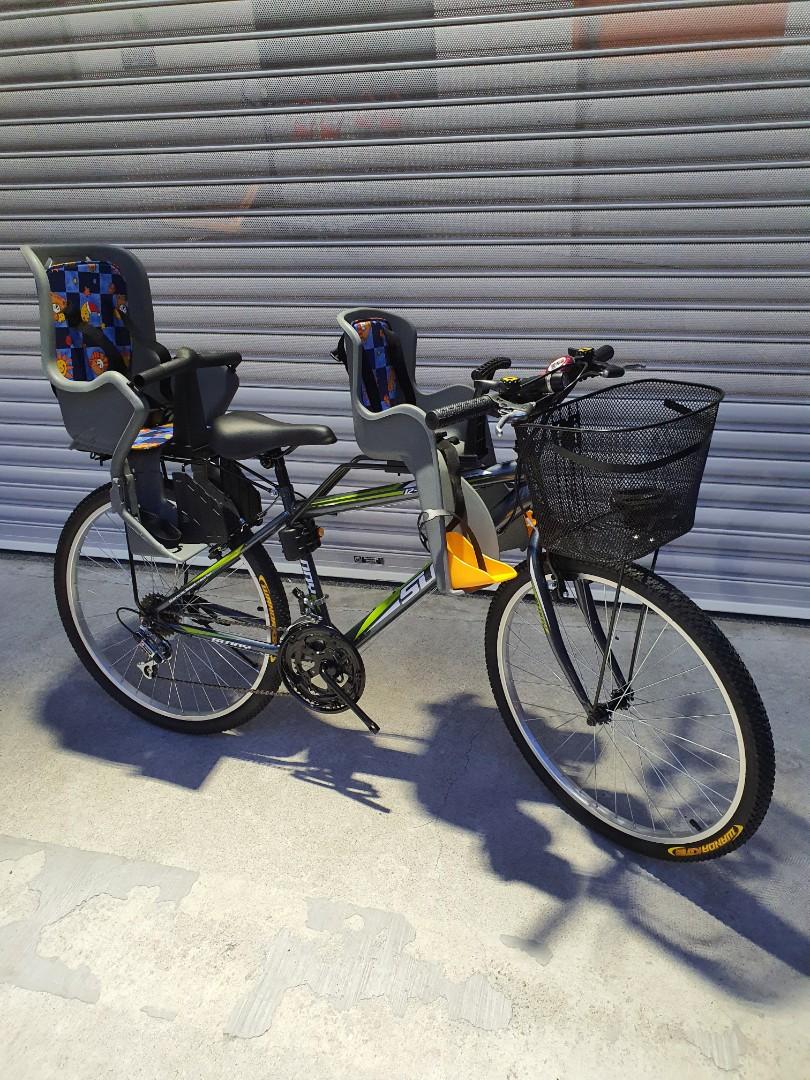 Bike two discount child seats