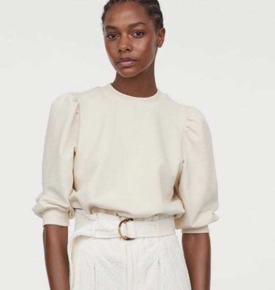 H&m puff sale sleeve sweatshirt