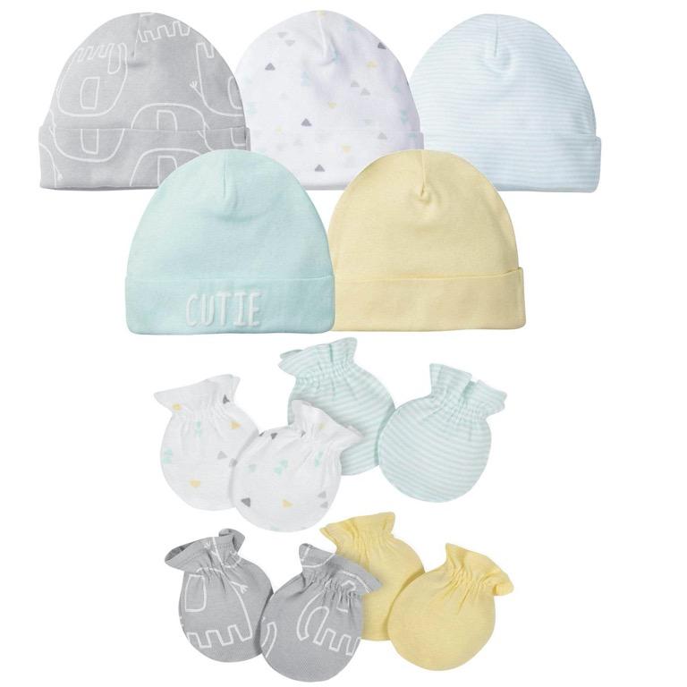 baby boy hat and mittens
