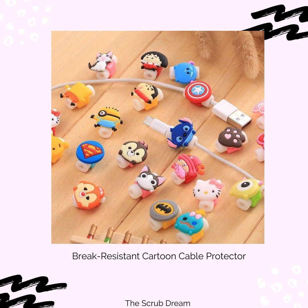 Cable Protector (Category: Cables & Adaptors) located in Singapore. Submitted by thescrubdream (Listing ID 1024573926, Image 1). Description: Break-Resistant Cartoon Cable Protector at $2.50 each. Buy more than 3 to negotiate. We will be offering free delivery too. Catch us @thescrubdream on instagram now!.