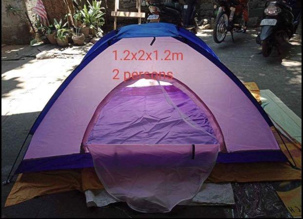 purple camping tent