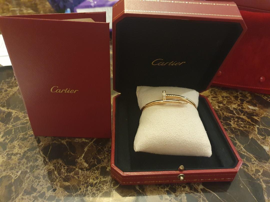 Cartier nail bracelet with diamonds 
