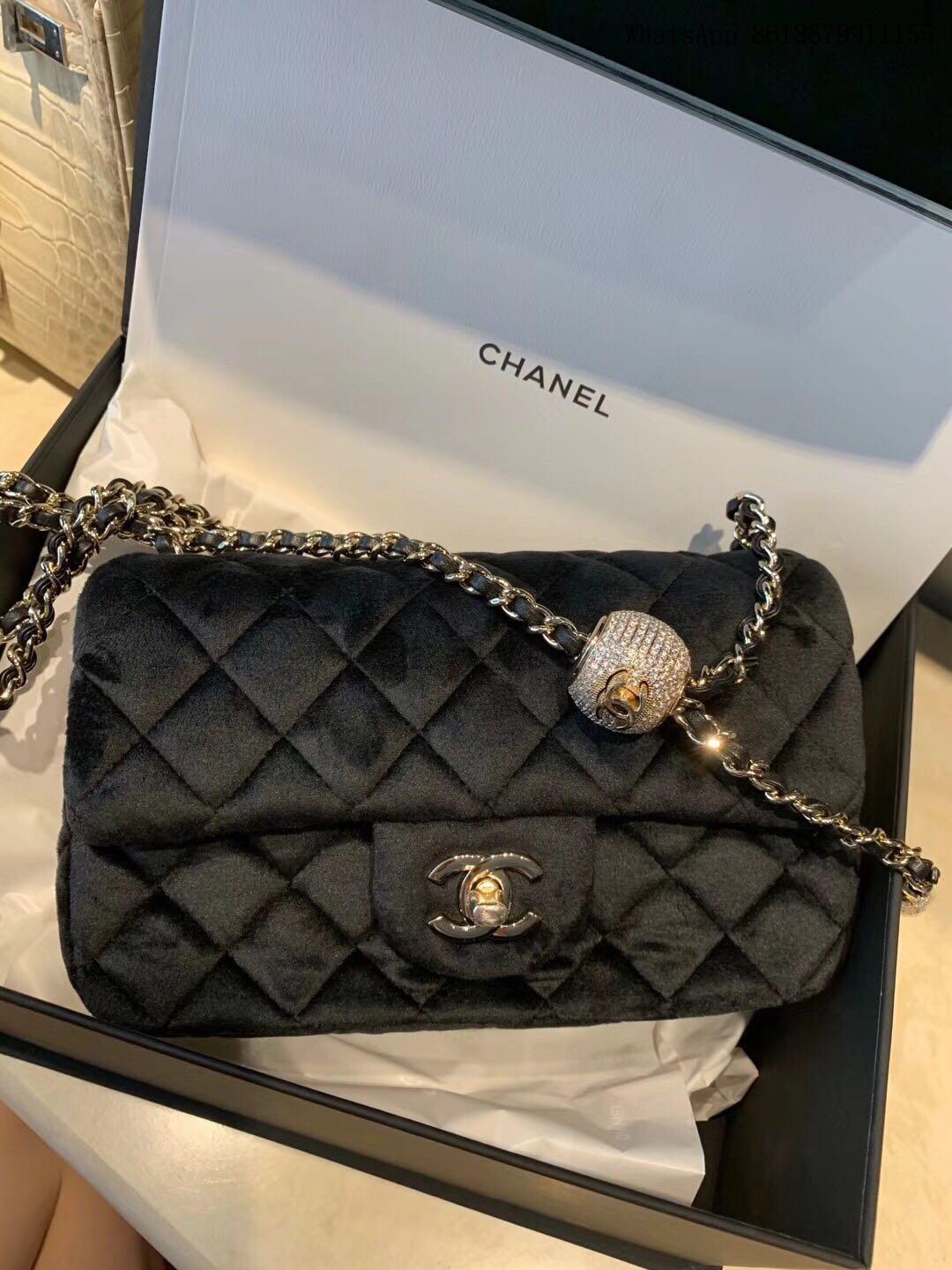 Chanel velvet flap bag Women s Fashion Bags Wallets Purses