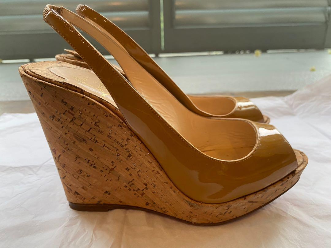 Christian louboutin cork wedges online