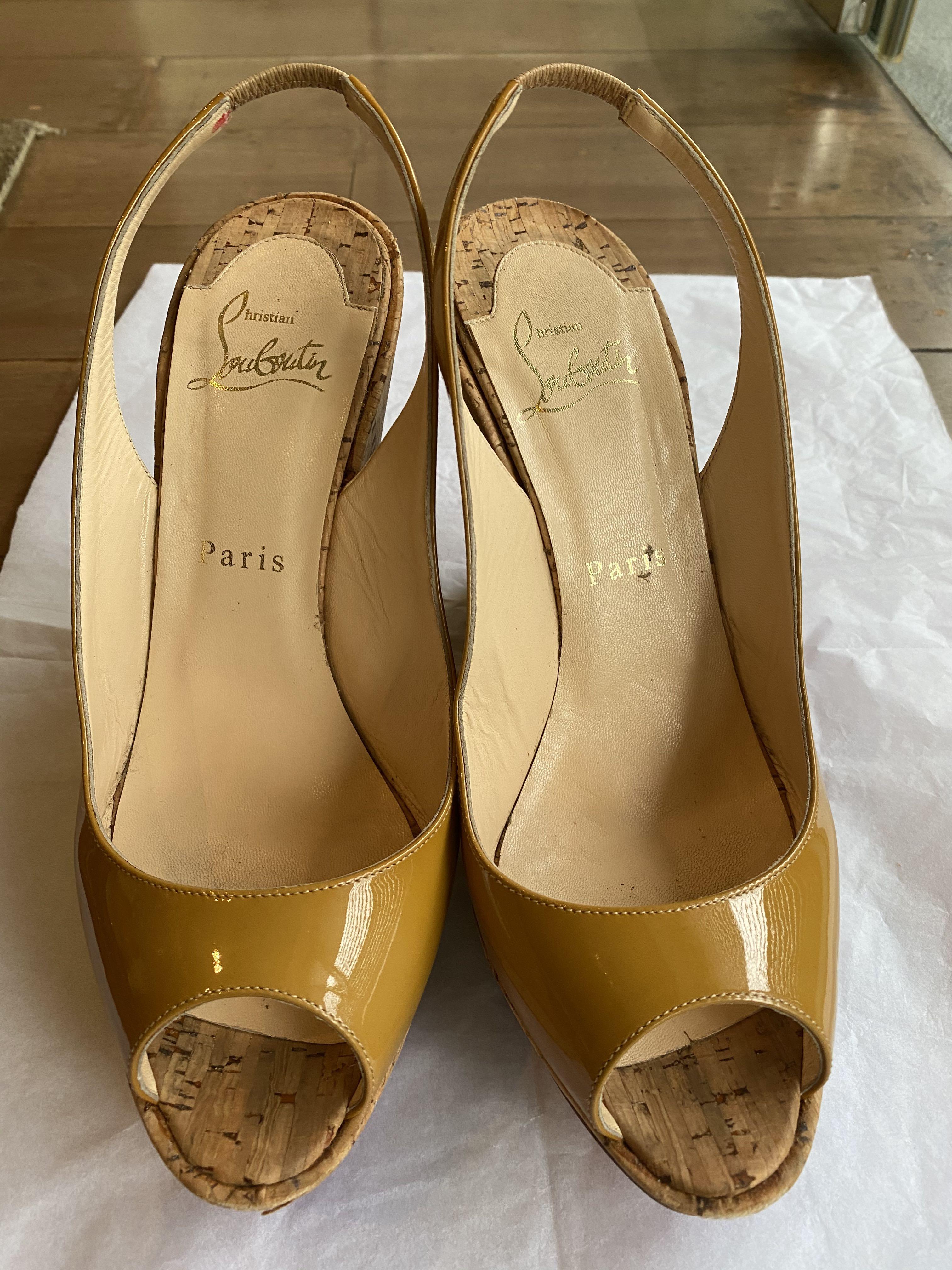 Christian louboutin cork wedges store
