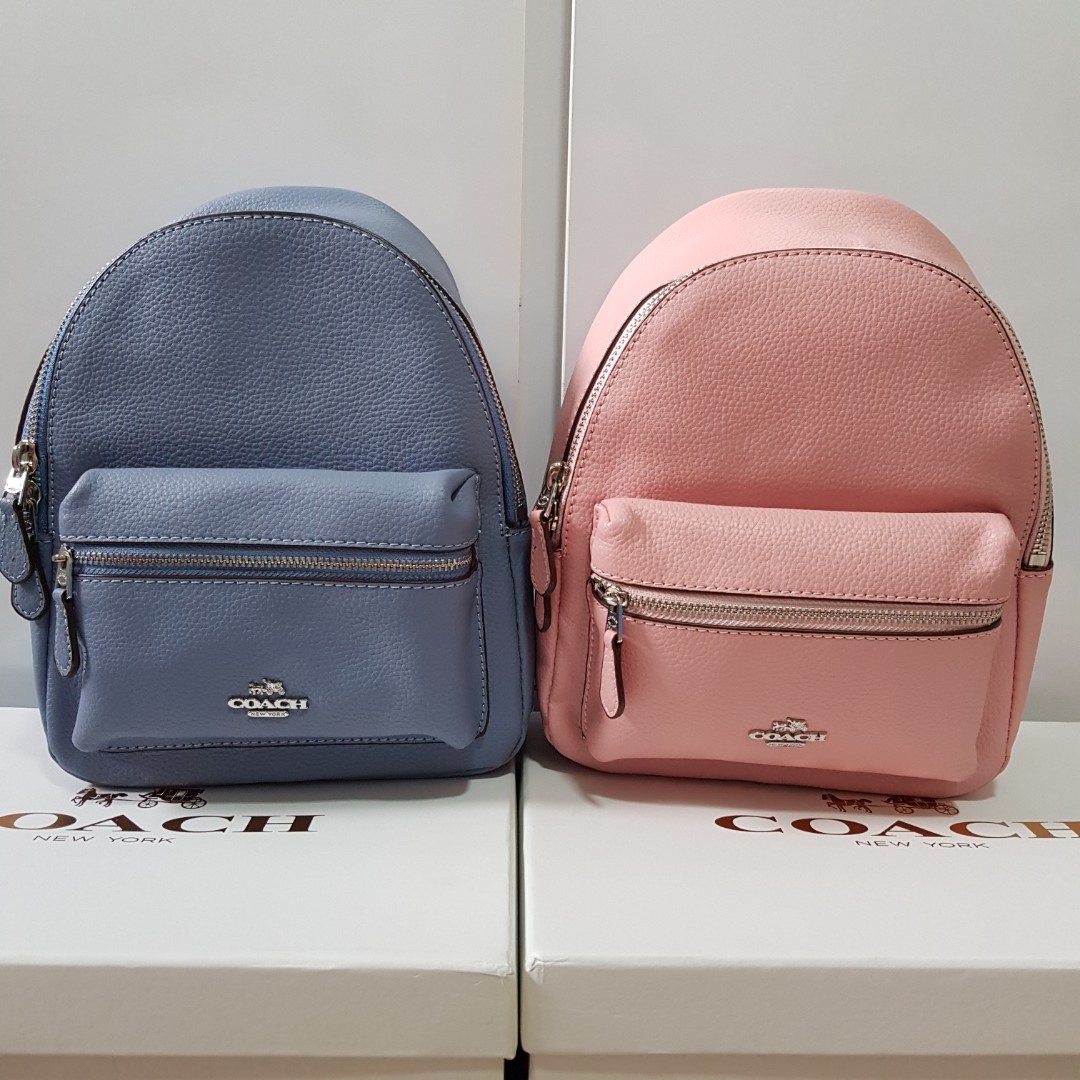 Coach mini backpack pink sale