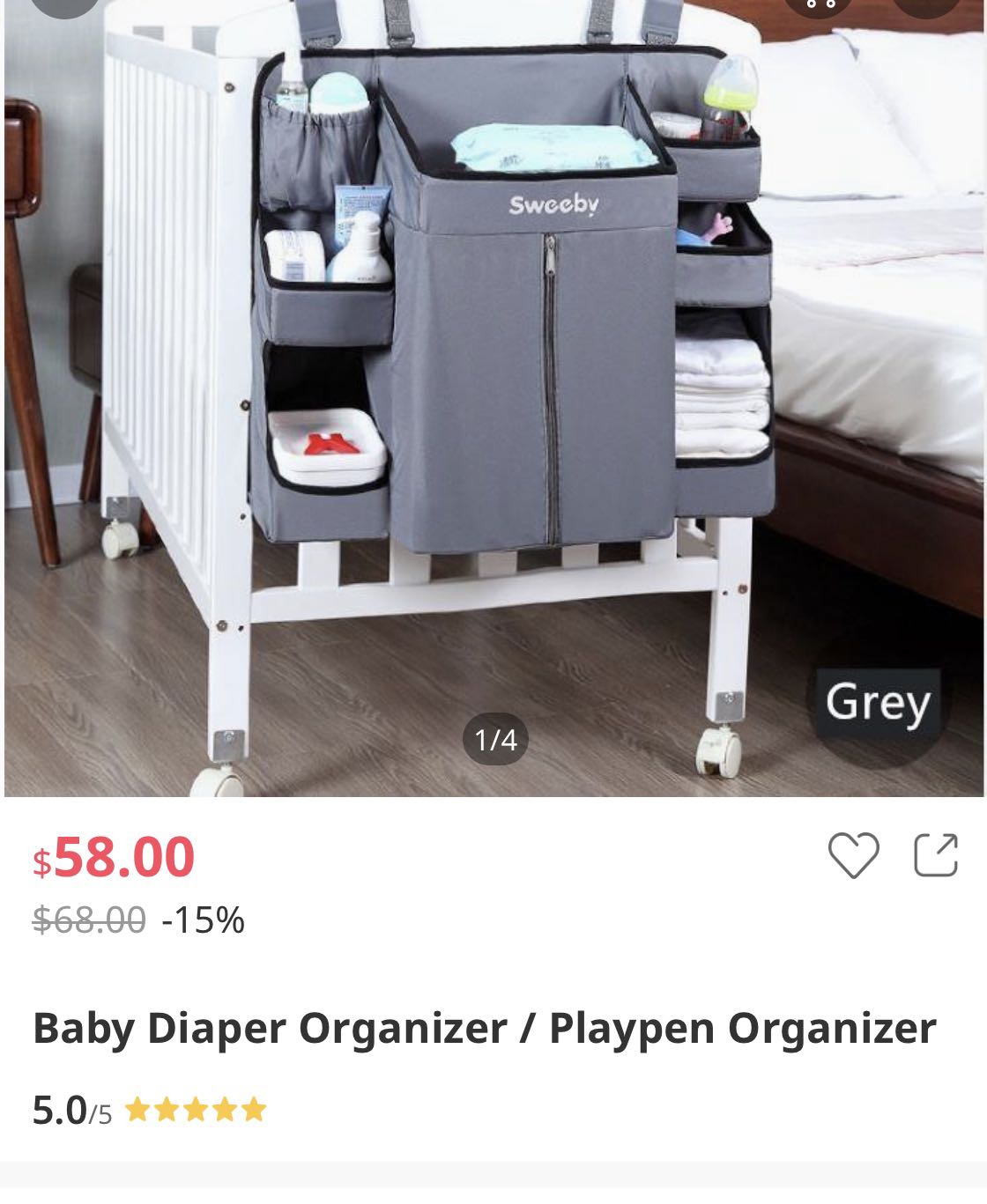 Cot organizer, Babies & Kids, Baby Nursery & Kids Furniture, Cots