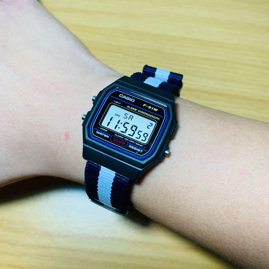 Casio f91w white discount