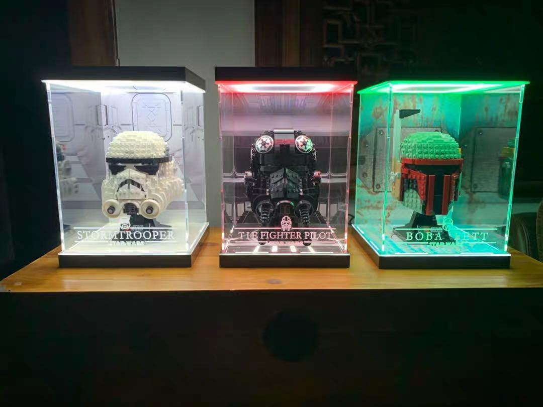 Lego star wars helmet display deals