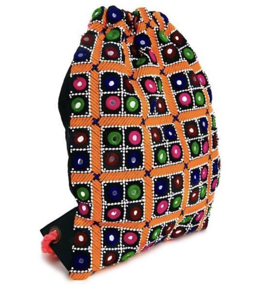 Drawstring Backpack with Sequin Work (Category: Purses & Pouches) located in Kuala Lumpur. Submitted by honey_combie (Listing ID 1024470338, Image 3). Description: A drawstring backpack with detailed sequin work, one side cute pom pom - Material: 100% cotton - Multi-colour - New without tag, never been used Has been kept for awhile, selling as never had the chance to use it. .