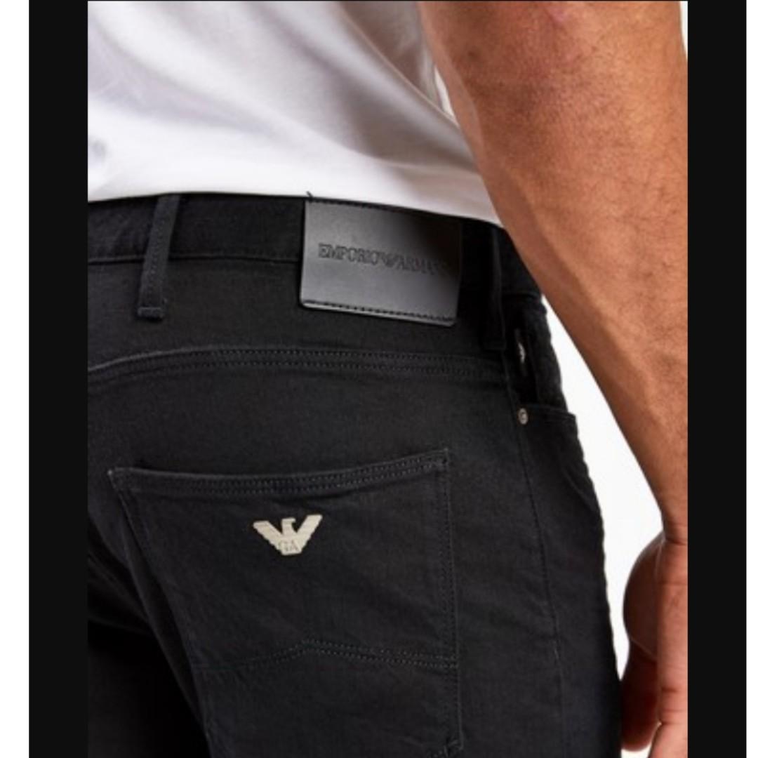 Mens black armani jeans cheap slim fit