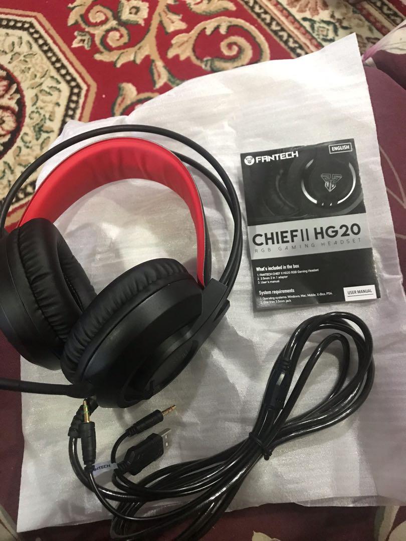 Fantech HG20 Chief II RGB Gaming Headset Video Gaming Gaming