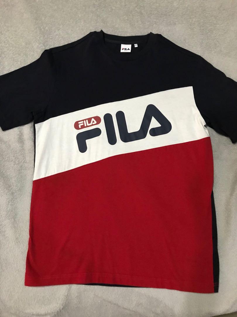Fila big logo t shirt outlet
