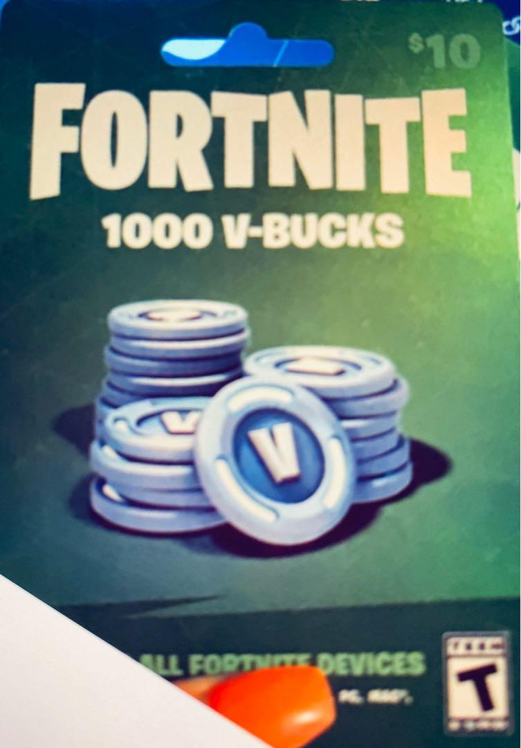 Fortnite 1000 V Bucks Gift Card Video Gaming Gaming Accessories Game Gift Cards Accounts On Carousell